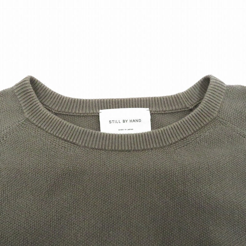 STILL BY HAND | スティルバイハンド 長袖Ｔシャツ KN02223 カーキ サイズ：46【瀬戸大橋店】