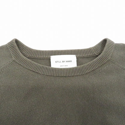 STILL BY HAND | スティルバイハンド 長袖Ｔシャツ KN02223 カーキ サイズ：46【瀬戸大橋店】