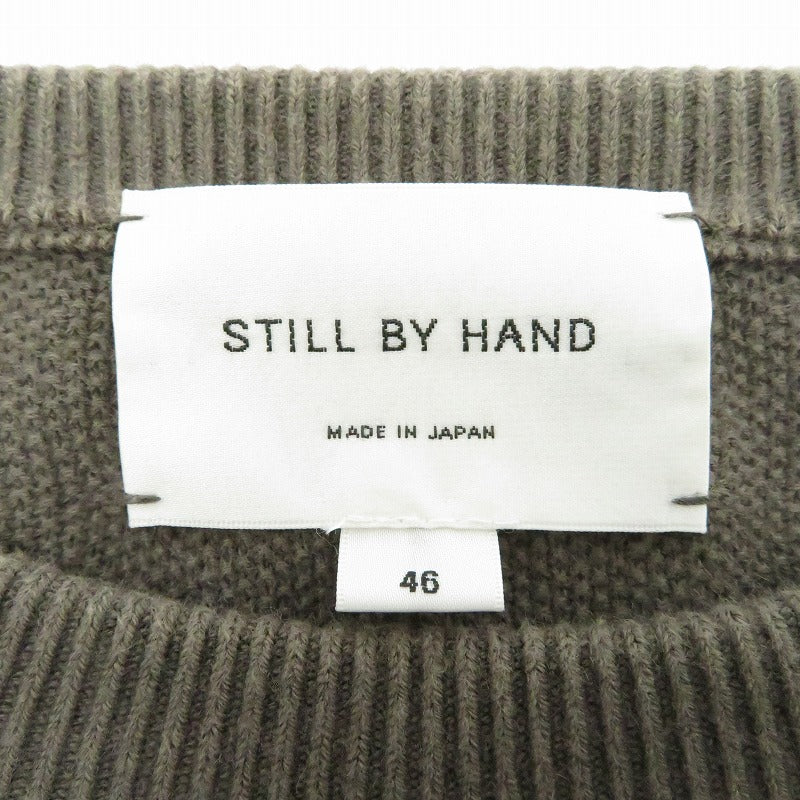 STILL BY HAND | スティルバイハンド 長袖Ｔシャツ KN02223 カーキ サイズ：46【瀬戸大橋店】