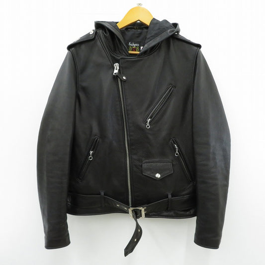 schott | ショット 503HDT HOODED ONESTAR レザー 7823950106 ブラック サイズ：40【瀬戸大橋店】