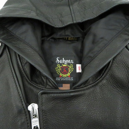 schott | ショット 503HDT HOODED ONESTAR レザー 7823950106 ブラック サイズ：40【瀬戸大橋店】
