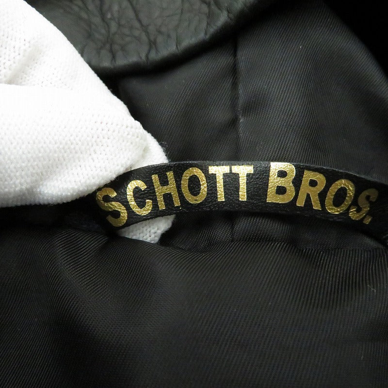 schott | ショット 503HDT HOODED ONESTAR レザー 7823950106 ブラック サイズ：40【瀬戸大橋店】