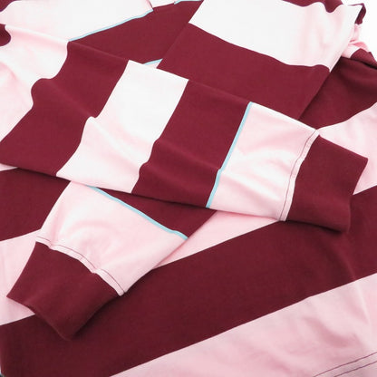 WIND AND SEA | ウィンダンシーウインダンシー Border Rugger Shirt ポロシャツ WDS-O-GRP-24-Q4-CS-04 ピンク サイズ：L【瀬戸大橋店】