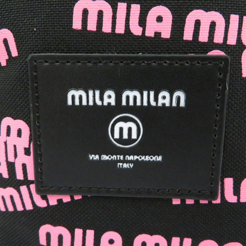 mila milan | ミラミラン Logo Print Big Casual Series. リュック・デイパック ブラック【瀬戸大橋店】