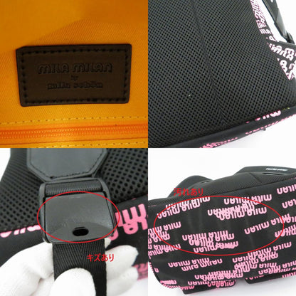 mila milan | ミラミラン Logo Print Big Casual Series. リュック・デイパック ブラック【瀬戸大橋店】