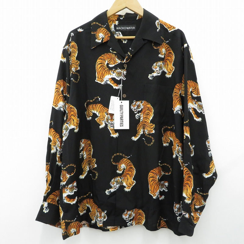 WACKOMARIA | ワコマリア TIM LEHI / HAWAIIAN SHIRT 長袖シャツ 26SSE-WMS-HI05 ブラック サイズ：L【瀬戸大橋店】