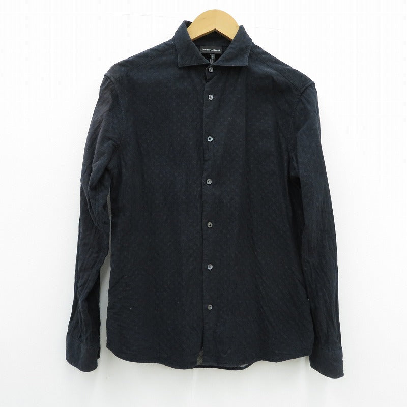 Emporio Armani | エンポリオ・アルマーニ 長袖シャツ 6K1CD4 1NZXZ ブラック サイズ：M【瀬戸大橋店】