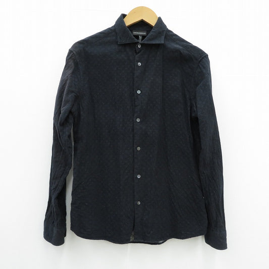 Emporio Armani | エンポリオ・アルマーニ 長袖シャツ 6K1CD4 1NZXZ ブラック サイズ：M【瀬戸大橋店】