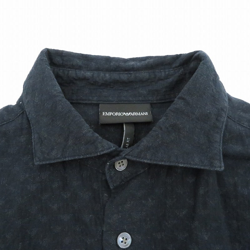 Emporio Armani | エンポリオ・アルマーニ 長袖シャツ 6K1CD4 1NZXZ ブラック サイズ：M【瀬戸大橋店】
