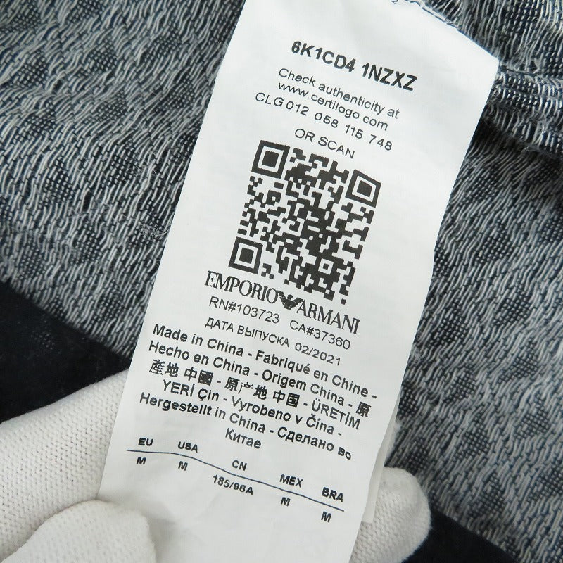 Emporio Armani | エンポリオ・アルマーニ 長袖シャツ 6K1CD4 1NZXZ ブラック サイズ：M【瀬戸大橋店】