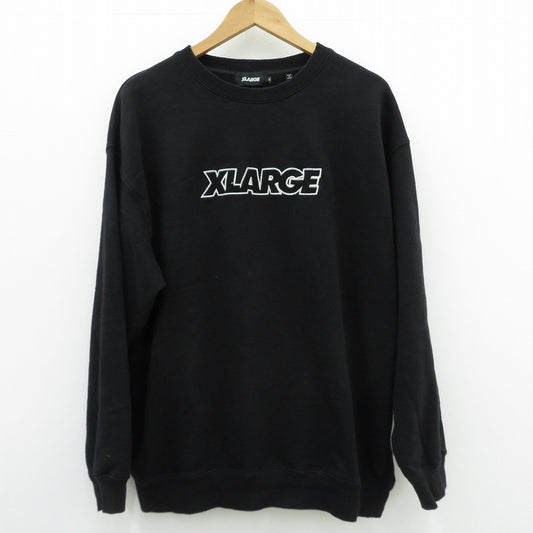 X-LARGE | エクストララージ スタンダードロゴクルーネックスウェット スウェット 101224012011 ブラック サイズ：XL【瀬戸大橋店】
