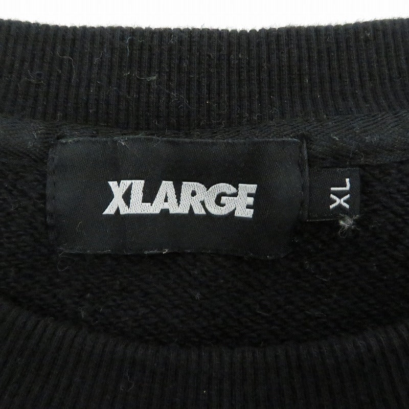 X-LARGE | エクストララージ スタンダードロゴクルーネックスウェット スウェット 101224012011 ブラック サイズ：XL【瀬戸大橋店】