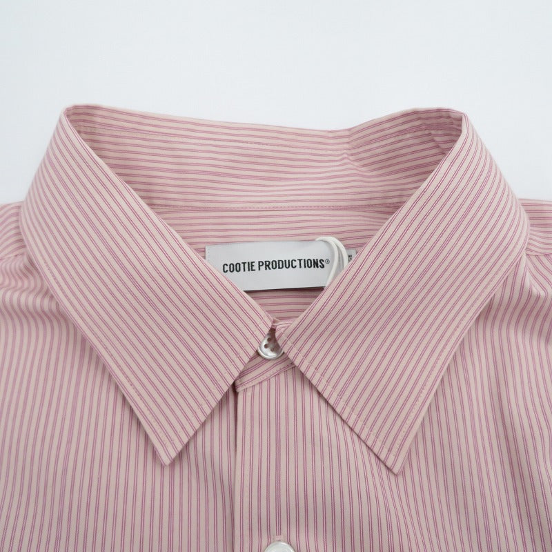 COOTIE | クーティー Stripe Broad L/S Shirt 長袖シャツ CTE-26S405 ピンク サイズ：XL【瀬戸大橋店】