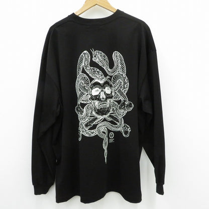 ANTIDOTE BUYERS CLUB | アンチドートバイヤーズクラブ ASIC Oversized L/S/Skull N Snake 長袖Ｔシャツ ABCSS26CT06 ブラック サイズ：M【瀬戸大橋店】