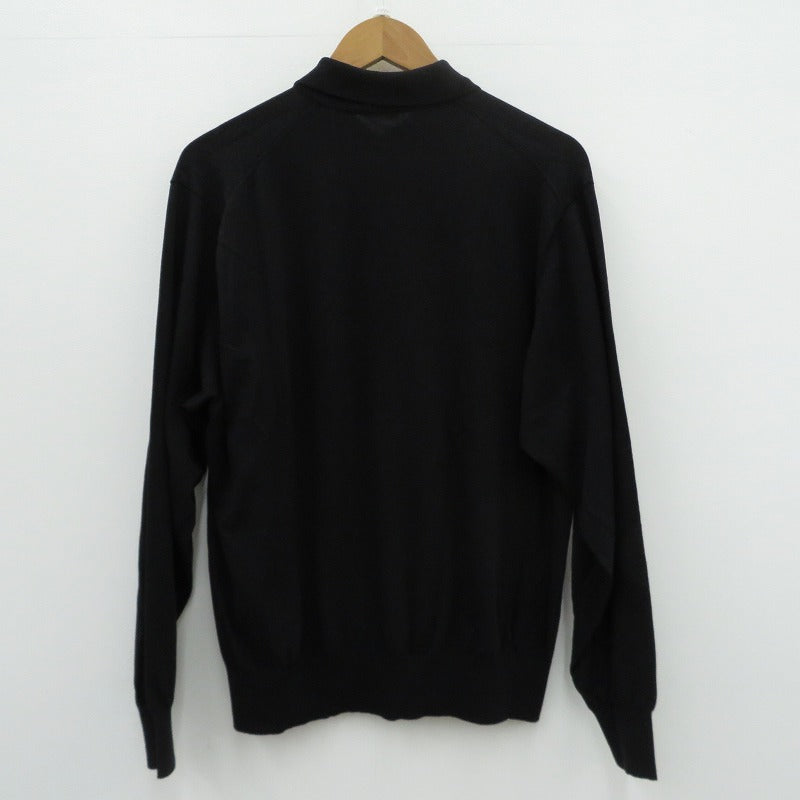 COMOLI | コモリ コットン ニットポロ ポロシャツ D01-06013 ブラック サイズ：1【瀬戸大橋店】