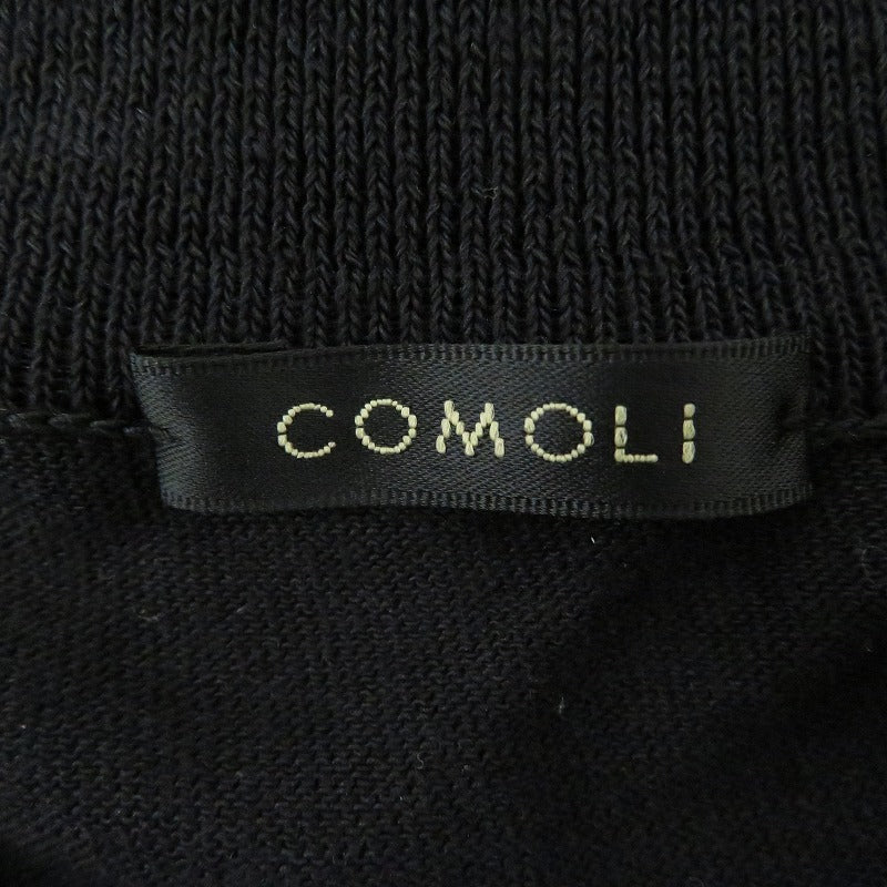 COMOLI | コモリ コットン ニットポロ ポロシャツ D01-06013 ブラック サイズ：1【瀬戸大橋店】