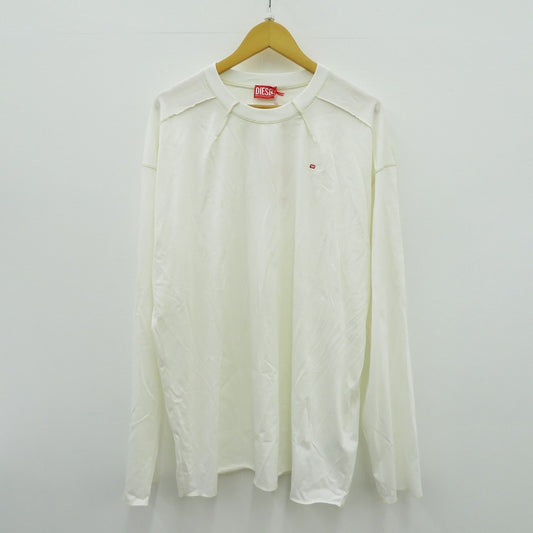 DIESEL | ディーゼル CRAHOR BOXT Long Sleeve T 長袖Ｔシャツ A19464 ホワイト サイズ：XL【瀬戸大橋店】