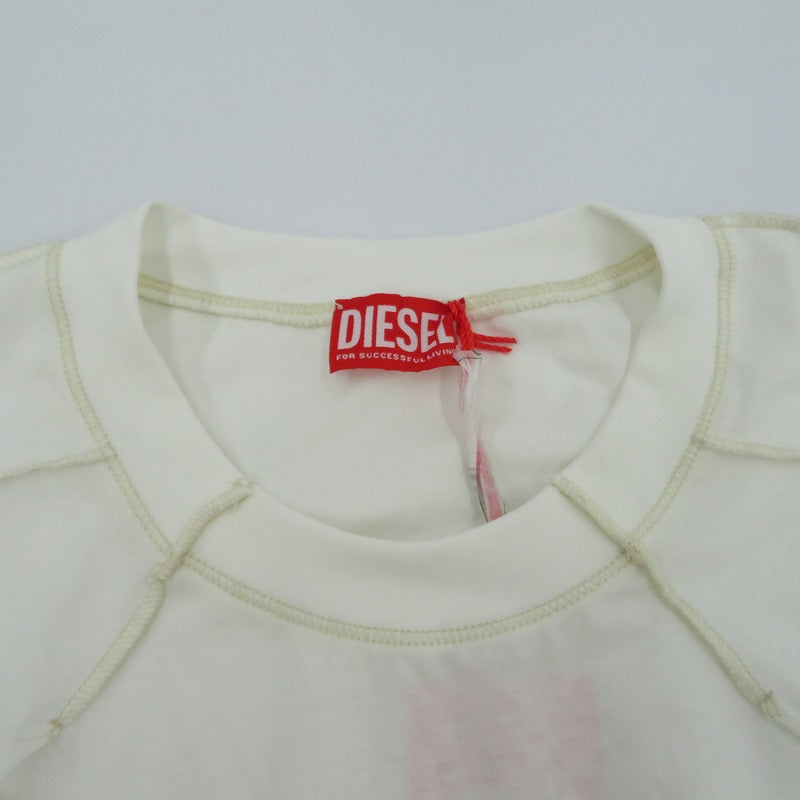 DIESEL | ディーゼル CRAHOR BOXT Long Sleeve T 長袖Ｔシャツ A19464 ホワイト サイズ：XL【瀬戸大橋店】