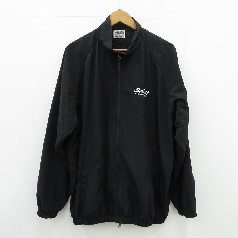 PORK CHOP | ポークチョップ OVAL LOGO NYLON JACKET ナイロンジャケット ブラック サイズ：XL【瀬戸大橋店】