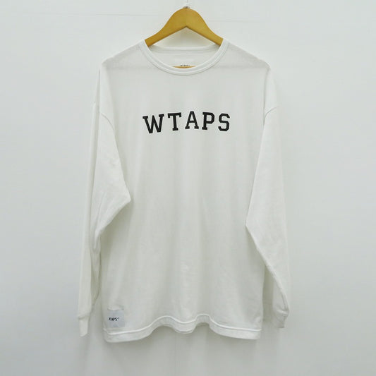 W)TAPS | ダブルタップス Academy / LS / Ctpl 長袖Ｔシャツ 251ATDT-CSM18 ホワイト サイズ：3【瀬戸大橋店】