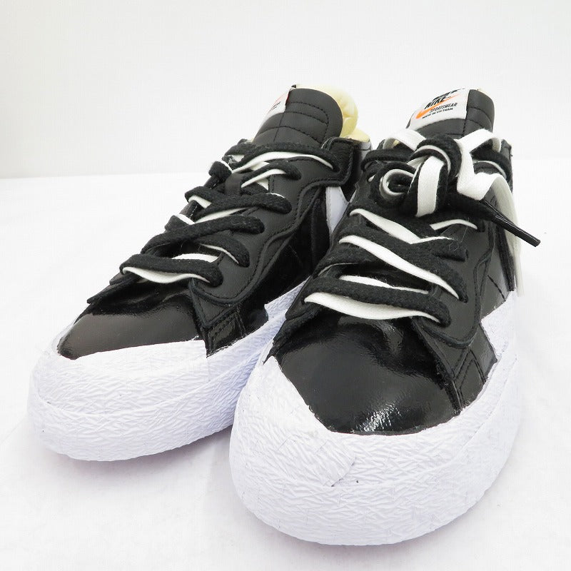 NIKE | ナイキ sacai×Blazer Low 'Black Patent Leather' スニーカー DM6443-001 ブレーザー ブラック 28cm【瀬戸大橋店】
