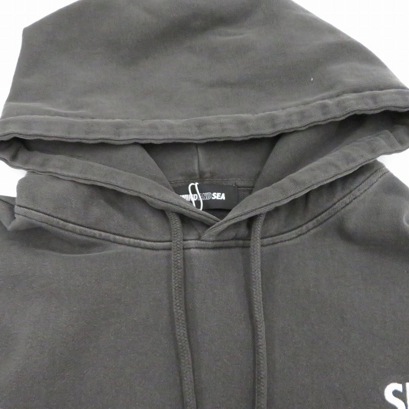 WIND AND SEA | ウィンダンシーウインダンシー PALM TREE PACHWORK HOODED SWEAT SHIRT パーカー WDS-O-PTR-26-Q2-CS-01 ブラック サイズ：L【瀬戸大橋店】