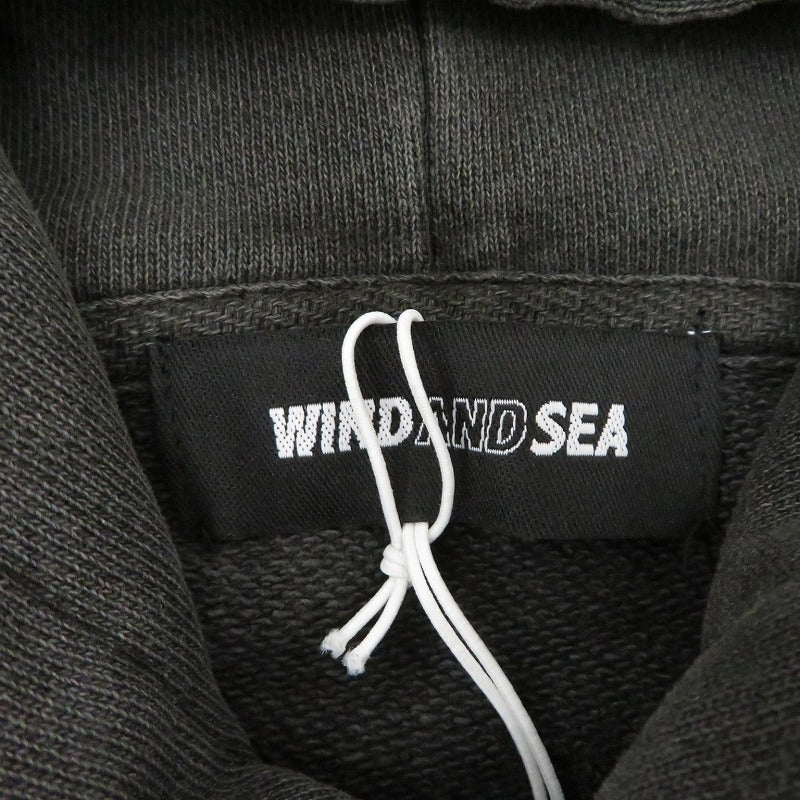 WIND AND SEA | ウィンダンシーウインダンシー PALM TREE PACHWORK HOODED SWEAT SHIRT パーカー WDS-O-PTR-26-Q2-CS-01 ブラック サイズ：L【瀬戸大橋店】