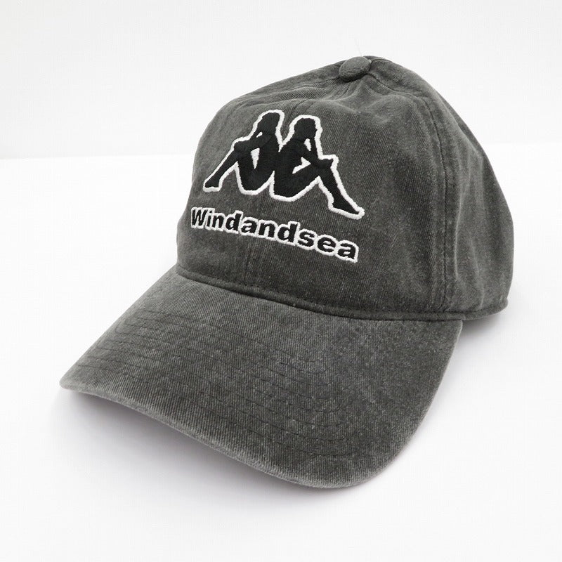 WIND AND SEA | ウィンダンシーウインダンシー KAPPAxWDS CAP キャップ WDS-C-KPA-26-Q4-HW-01 ブラック【瀬戸大橋店】