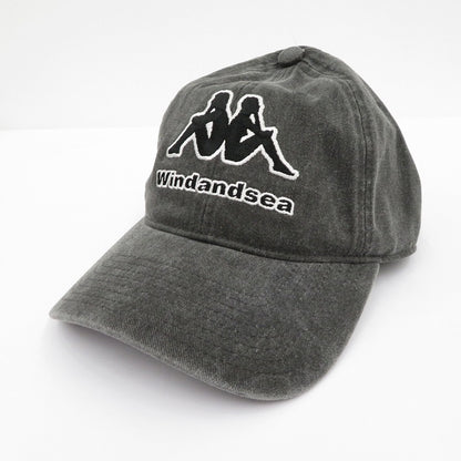 WIND AND SEA | ウィンダンシーウインダンシー KAPPAxWDS CAP キャップ WDS-C-KPA-26-Q4-HW-01 ブラック【瀬戸大橋店】