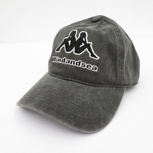 WIND AND SEA | ウィンダンシーウインダンシー KAPPAxWDS CAP キャップ WDS-C-KPA-26-Q4-HW-01 ブラック【瀬戸大橋店】