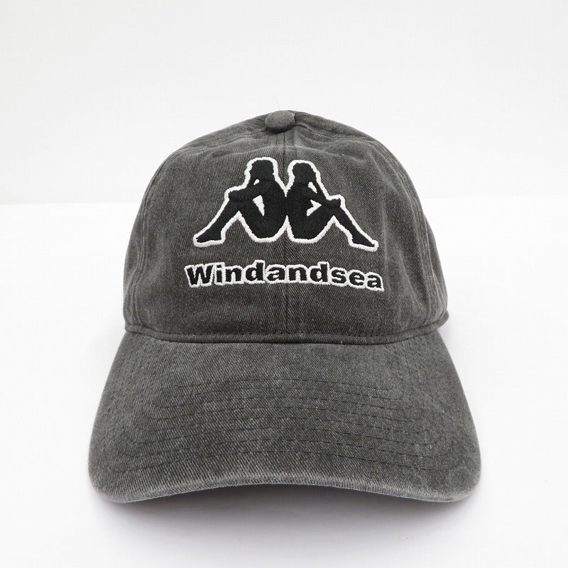 WIND AND SEA | ウィンダンシーウインダンシー KAPPAxWDS CAP キャップ WDS-C-KPA-26-Q4-HW-01 ブラック【瀬戸大橋店】