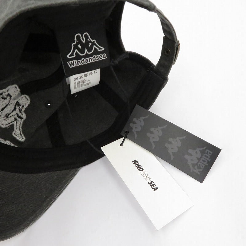 WIND AND SEA | ウィンダンシーウインダンシー KAPPAxWDS CAP キャップ WDS-C-KPA-26-Q4-HW-01 ブラック【瀬戸大橋店】