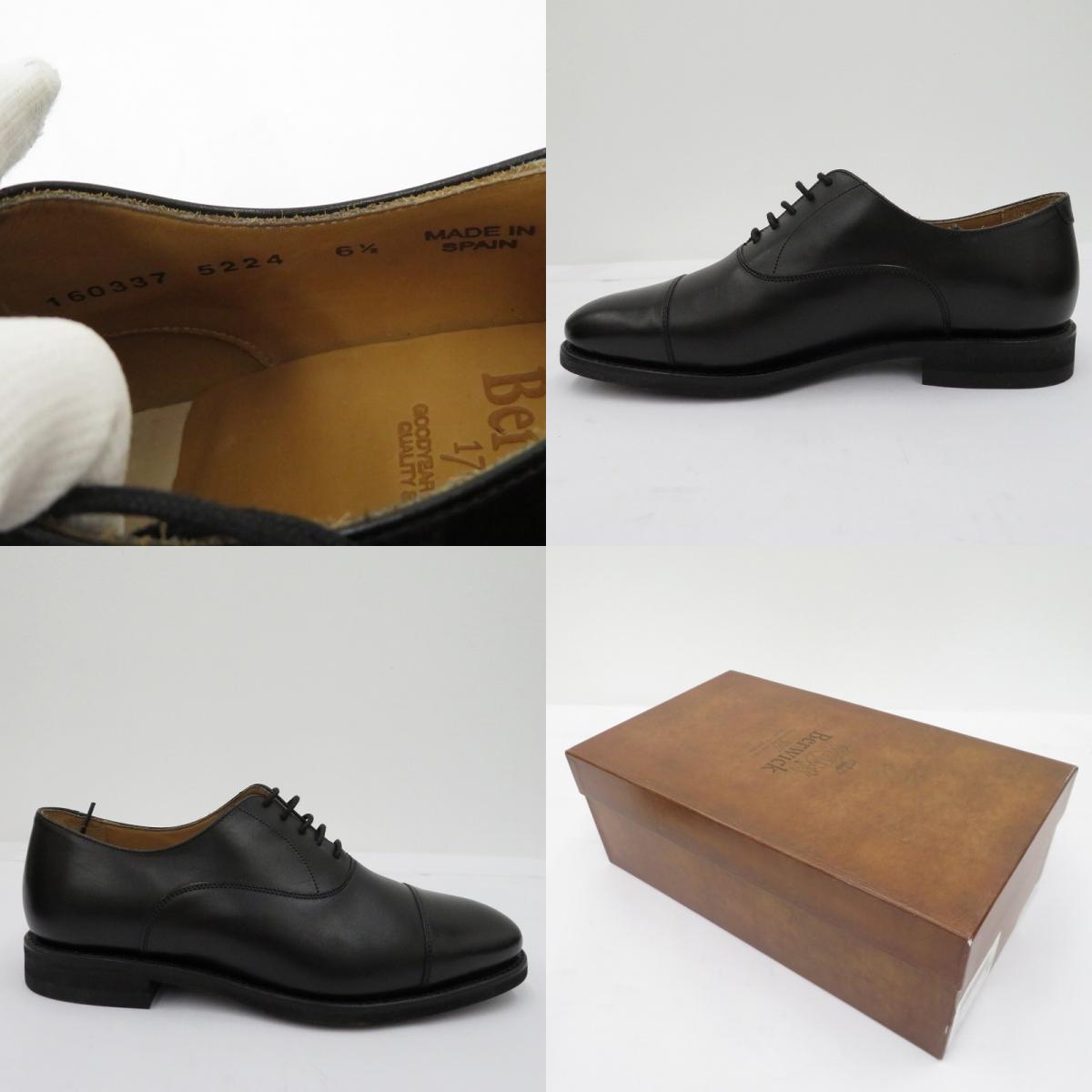BERWICK | バーウィック ストレートチップ その他靴 52244BCVI レザーシューズ ブラック 25.5cm【瀬戸大橋店】