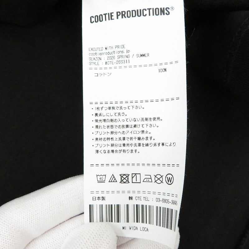COOTIE | クーティー Spanish Pima Boxy L/S Tee 長袖Ｔシャツ CTE-26S311 ブラック サイズ：XL【瀬戸大橋店】