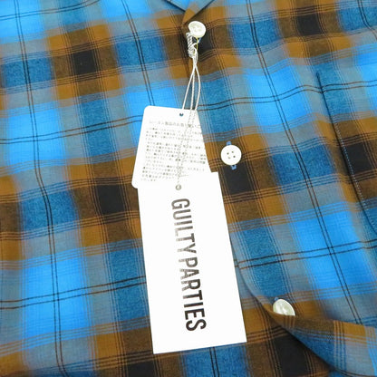 WACKOMARIA | ワコマリア OMBRE CHECK OPEN COLLAR SHIRT S/S 半袖シャツ 26SS-WMS-OC10 ブルー サイズ：L【瀬戸大橋店】