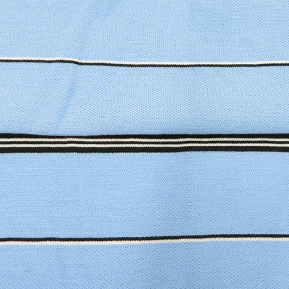 COOTIE | クーティー Moss Stitch Border L/S Polo ポロシャツ CTE-26S327 ブルー サイズ：L【瀬戸大橋店】