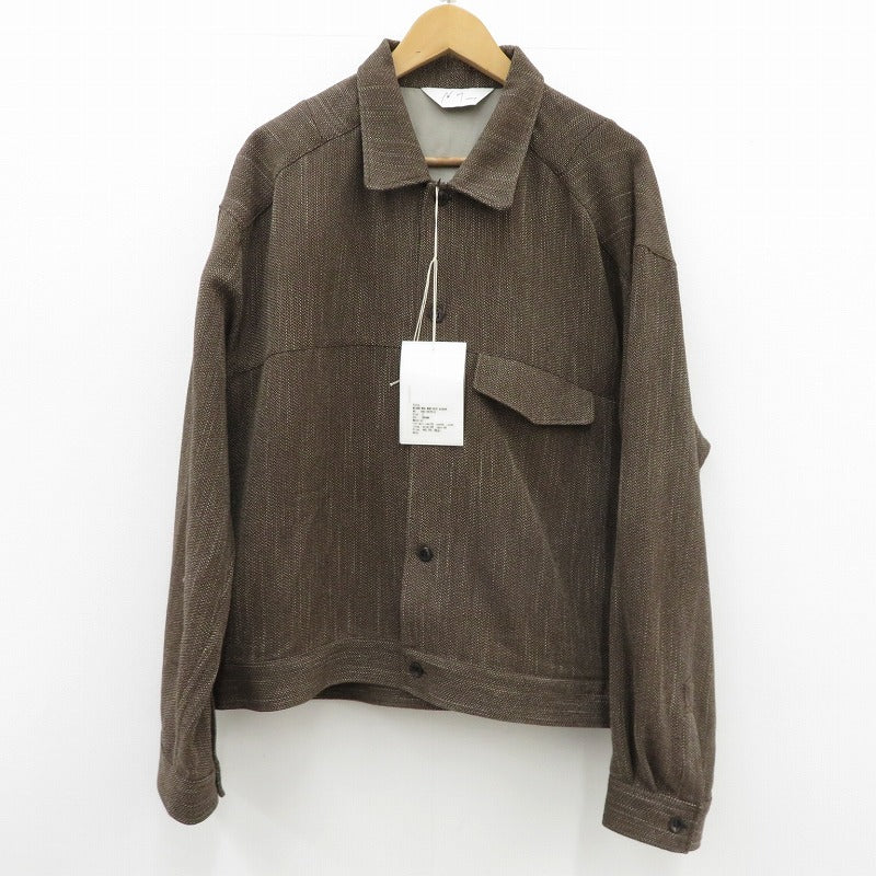 MELANGE WOOL WORK SHIRT BLOUSON ブルゾン ANC-SH76-B ブラウン サイズ：2【瀬戸大橋店】