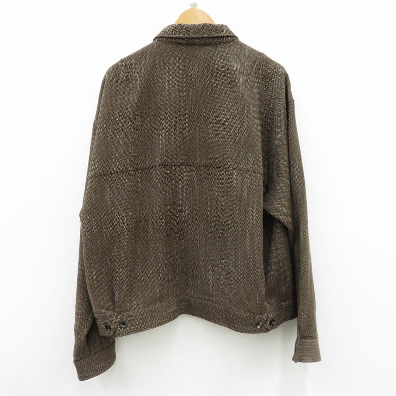MELANGE WOOL WORK SHIRT BLOUSON ブルゾン ANC-SH76-B ブラウン サイズ：2【瀬戸大橋店】