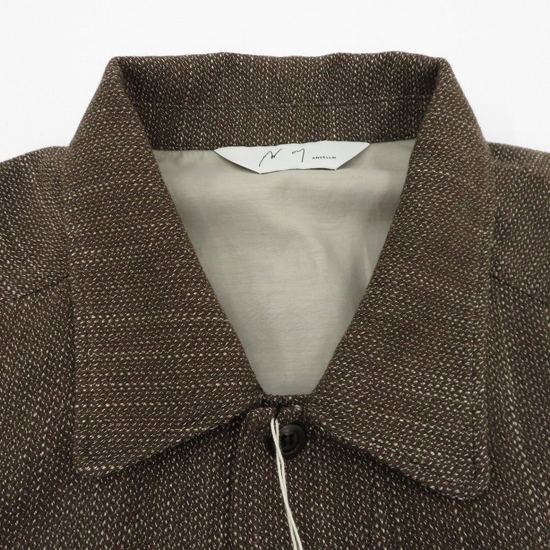 MELANGE WOOL WORK SHIRT BLOUSON ブルゾン ANC-SH76-B ブラウン サイズ：2【瀬戸大橋店】