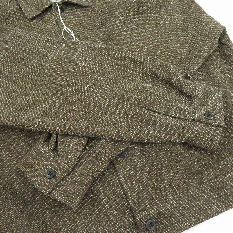 MELANGE WOOL WORK SHIRT BLOUSON ブルゾン ANC-SH76-B ブラウン サイズ：2【瀬戸大橋店】
