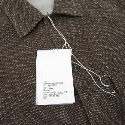 MELANGE WOOL WORK SHIRT BLOUSON ブルゾン ANC-SH76-B ブラウン サイズ：2【瀬戸大橋店】