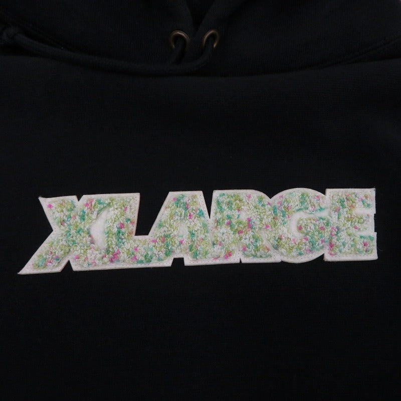 X-LARGE | エクストララージ Champion REVERSE WEAVE PULLOVER HOODED SWEATSHIRT パーカー ブラック サイズ：L【瀬戸大橋店】