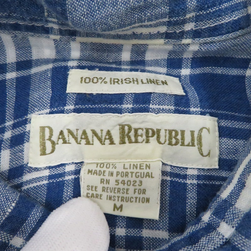 Banana Republic | バナナリパブリック ポルトガル製/アイリッシュリネンシャツ 長袖シャツ ブルー サイズ：M【瀬戸大橋店】