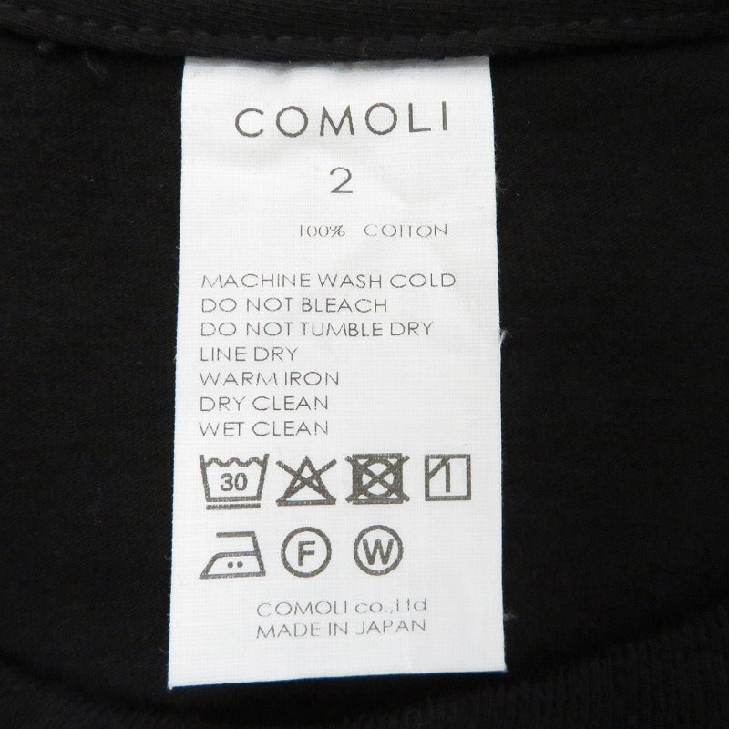 COMOLI | コモリ ｻｰﾌﾟﾗｽ長袖Tｼｬﾂ 長袖Ｔシャツ D01-05026 ブラック サイズ：2【瀬戸大橋店】