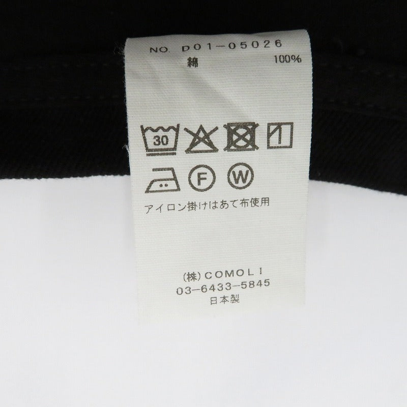 COMOLI | コモリ ｻｰﾌﾟﾗｽ長袖Tｼｬﾂ 長袖Ｔシャツ D01-05026 ブラック サイズ：2【瀬戸大橋店】