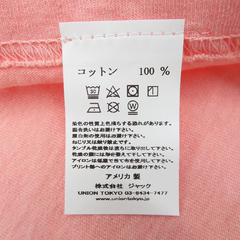 UNION | ユニオン UNION GENRE TEE 半袖Ｔシャツ ピンク サイズ：3【瀬戸大橋店】
