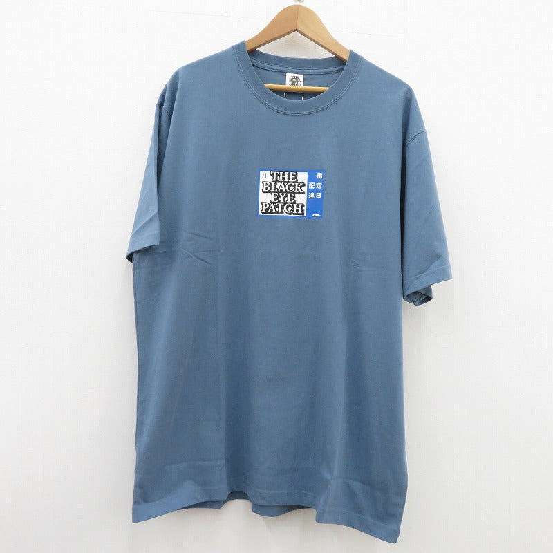 BlackEyePatch | ブラックアイパッチ SCHEDULED DELIVERY LABEL 半袖Ｔシャツ BEPSS24TE52 ブルー サイズ：XL【瀬戸大橋店】