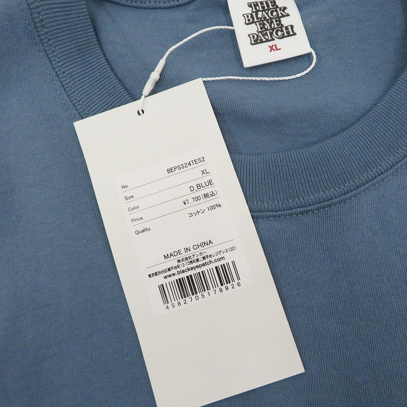 BlackEyePatch | ブラックアイパッチ SCHEDULED DELIVERY LABEL 半袖Ｔシャツ BEPSS24TE52 ブルー サイズ：XL【瀬戸大橋店】