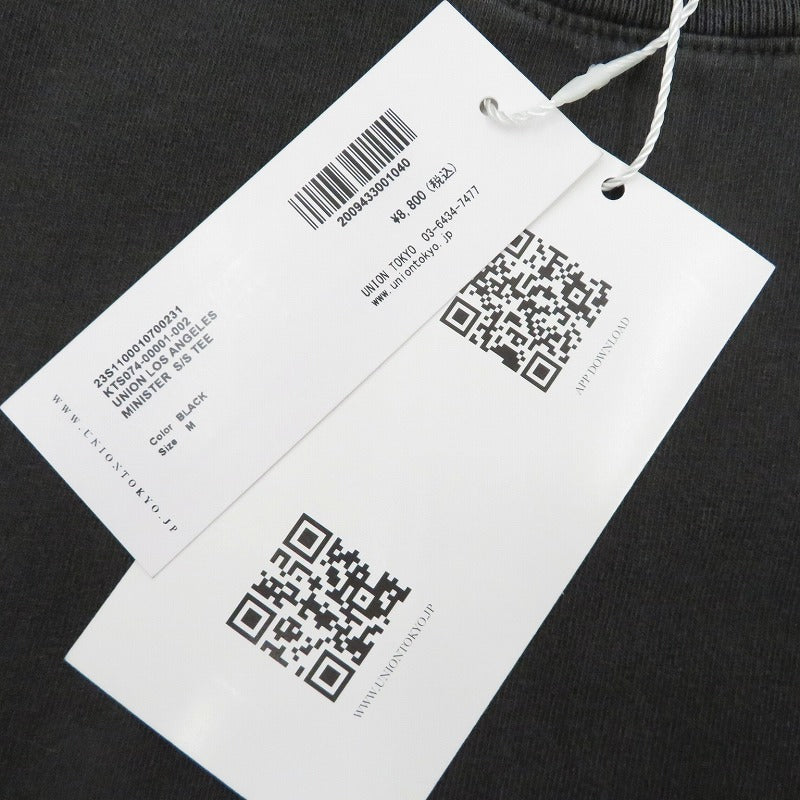 UNION | ユニオン MINISTER S/S TEE 半袖Ｔシャツ ブラック サイズ：2【瀬戸大橋店】
