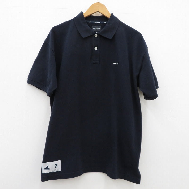 DESCENDANT | ディセンダント CACHALOT POLO SS ポロシャツ 261ATDS-CSM21 ネイビー サイズ：2【瀬戸大橋店】